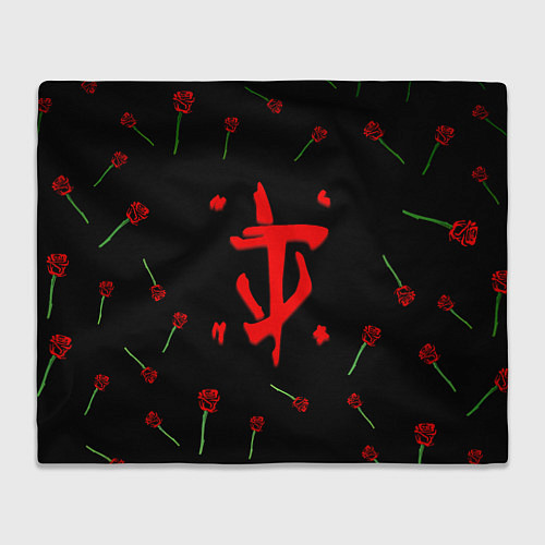 Плед Doom rose pattern / 3D-Велсофт – фото 1