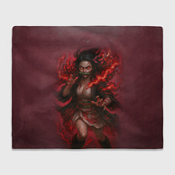 Плед флисовый Незуко Камадо реализм, цвет: 3D-велсофт