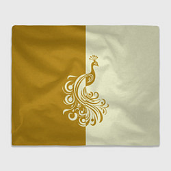 Плед флисовый Жар-птица в золотом, цвет: 3D-велсофт