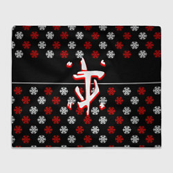 Плед флисовый Doom winter pattern steel, цвет: 3D-велсофт