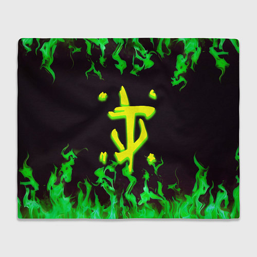 Плед Doom зелёный огонь / 3D-Велсофт – фото 1