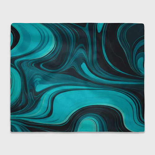 Плед Мраморный малахитовый узор из изумрудных разводов / 3D-Велсофт – фото 1