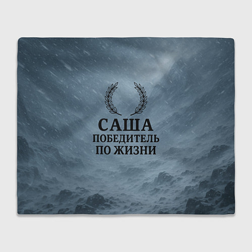 Плед Саша - победитель по жизни / 3D-Велсофт – фото 1