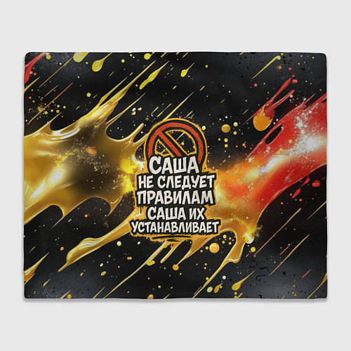 Плед Саша не следует правилам - Саша их устанавливает / 3D-Велсофт – фото 1