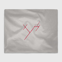 Плед флисовый Три буквы, цвет: 3D-велсофт