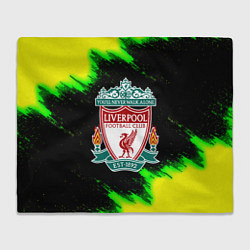 Плед флисовый Ливерпуль кислотные краски, цвет: 3D-велсофт