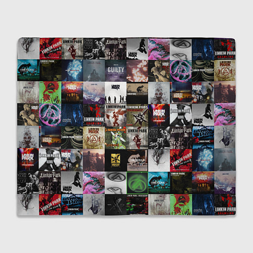 Плед Linkin Park - обложки альбомов и песен / 3D-Велсофт – фото 1