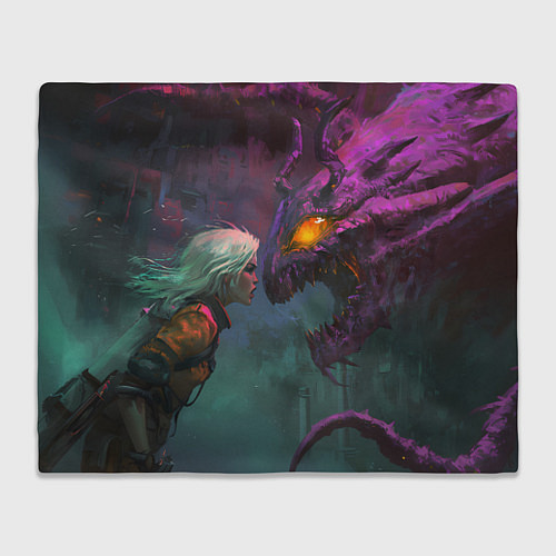 Плед Цири и чудовище смотрят друг на друга / 3D-Велсофт – фото 1