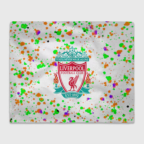Плед Liverpool брызги красок текстура / 3D-Велсофт – фото 1