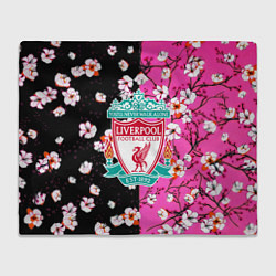 Плед флисовый Liverpool весенние цветы, цвет: 3D-велсофт