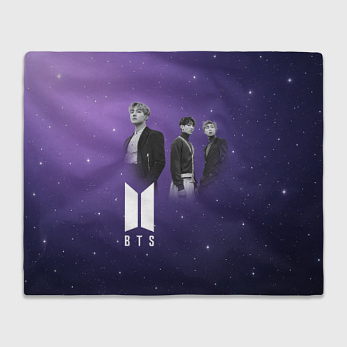 Плед BTS фон со звездами / 3D-Велсофт – фото 1