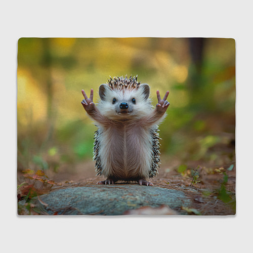 Плед Милый ежик позирует / 3D-Велсофт – фото 1