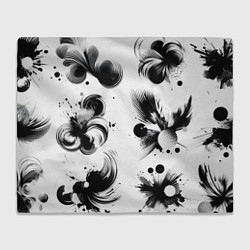 Плед Чёрно-белая абстракция нейроарт