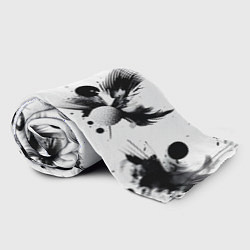Плед флисовый Чёрно-белая абстракция нейроарт, цвет: 3D-велсофт — фото 2
