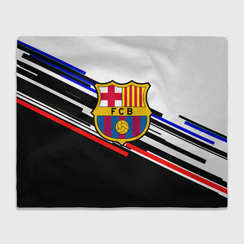 Плед Barcelona полосы текстура спорт / 3D-Велсофт – фото 1