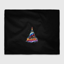 Плед флисовый Ёлка компания, цвет: 3D-велсофт