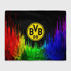 Плед флисовый Borussia градиент текстура, цвет: 3D-велсофт