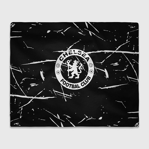 Плед Челси штрихи красок белые / 3D-Велсофт – фото 1