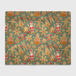 Плед флисовый Имбирные пряники, цвет: 3D-велсофт