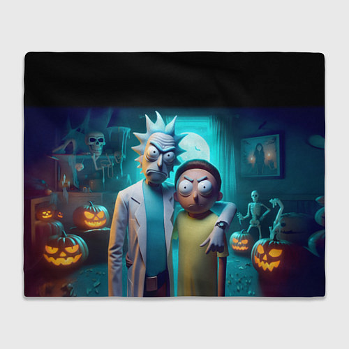 Плед Rick with Morty - halloween night / 3D-Велсофт – фото 1