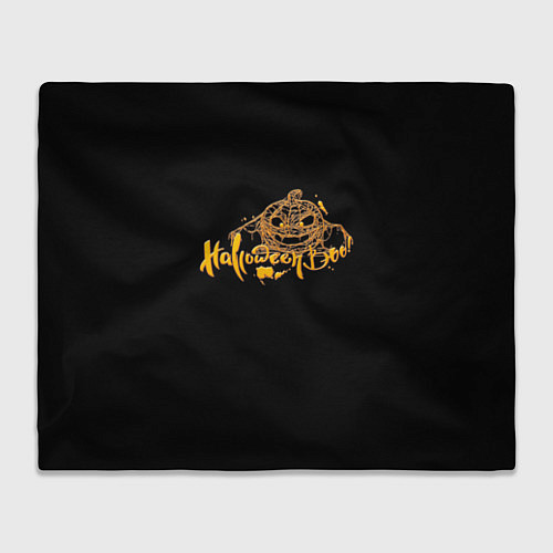 Плед Хэллоуин - Тыква в паутине / 3D-Велсофт – фото 1