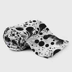 Плед флисовый Кляксы и растения - нейроарт паттерн, цвет: 3D-велсофт — фото 2