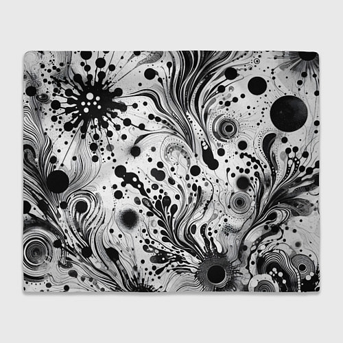 Плед Абстрактный паттерн из клякс - нейроарт фантазия / 3D-Велсофт – фото 1