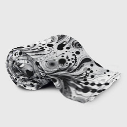 Плед флисовый Абстрактный паттерн из клякс - нейроарт фантазия, цвет: 3D-велсофт — фото 2