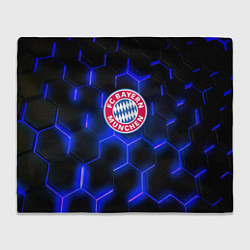 Плед флисовый FC Bayern Mnchen соты, цвет: 3D-велсофт