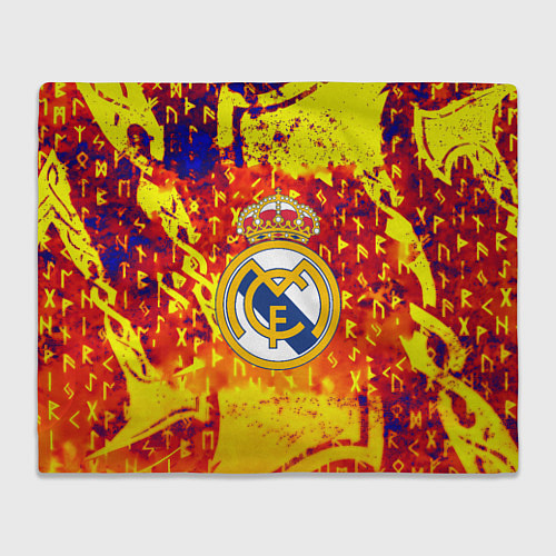 Плед Реал Мадрид символы краска / 3D-Велсофт – фото 1