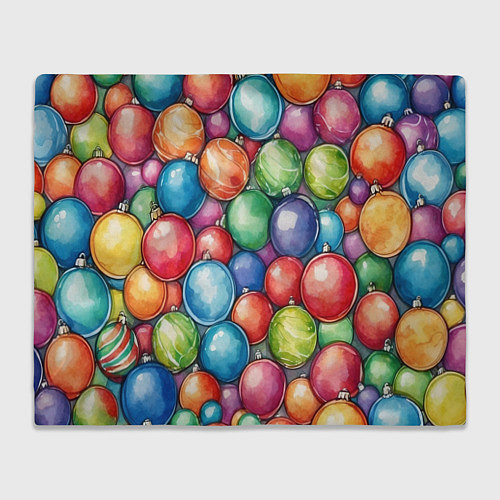 Плед Россыпь новогодних шаров / 3D-Велсофт – фото 1