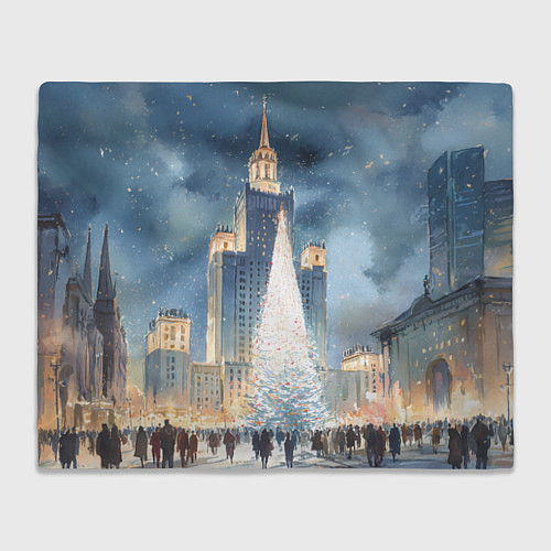 Плед Новый год в Москве / 3D-Велсофт – фото 1