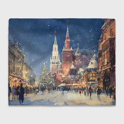 Плед Новый год - Москва / 3D-Велсофт – фото 1