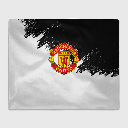 Плед Манчестер Юнайтед краски белые / 3D-Велсофт – фото 1