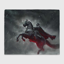 Плед Всадник в плаще на коне