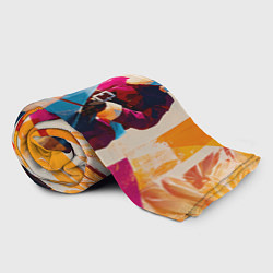 Плед флисовый Дед Мороз на коне, цвет: 3D-велсофт — фото 2