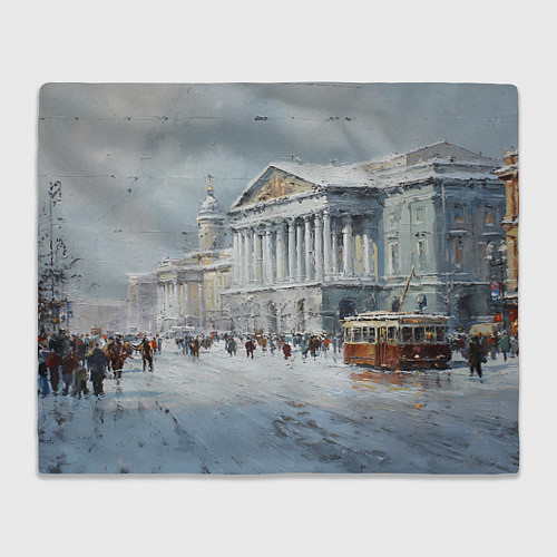 Плед Зимний Питер красками / 3D-Велсофт – фото 1