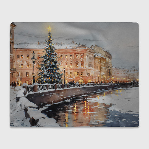 Плед Новогодняя елка в Питере / 3D-Велсофт – фото 1