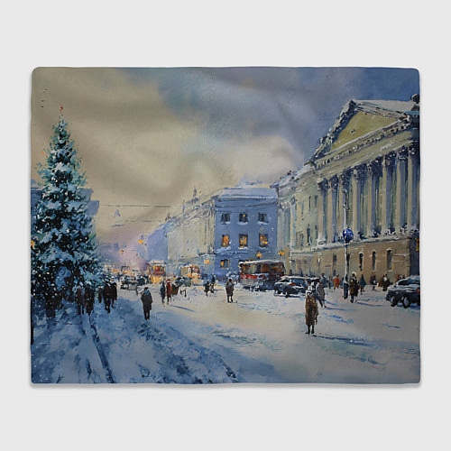 Плед Зимний праздничный Питер / 3D-Велсофт – фото 1