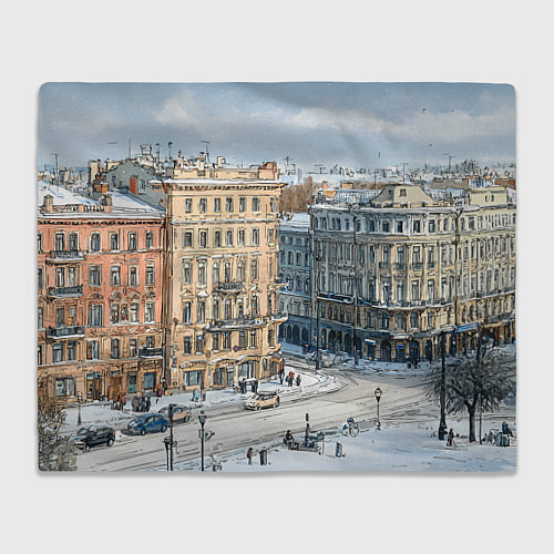 Плед Зимняя улица Питера / 3D-Велсофт – фото 1