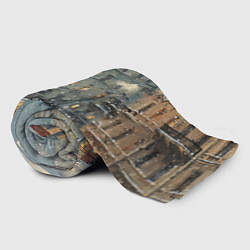 Плед флисовый Трамваи в зимнем Санкт-Петербурге, цвет: 3D-велсофт — фото 2