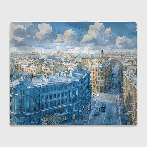 Плед Зимний утренний Питер / 3D-Велсофт – фото 1