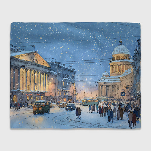 Плед Снежный новогодний Питер / 3D-Велсофт – фото 1