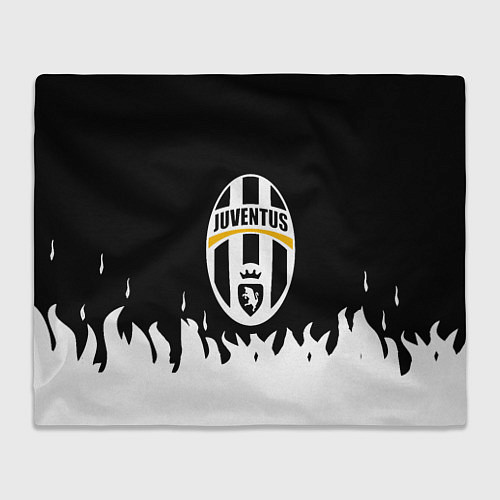 Плед Ювентус белый огонь текстура / 3D-Велсофт – фото 1