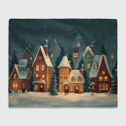 Плед Сказочный Новогодний городок / 3D-Велсофт – фото 1