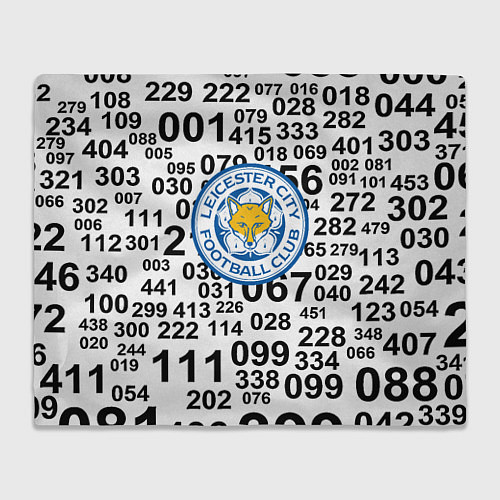 Плед Лестер сити цифры символы / 3D-Велсофт – фото 1