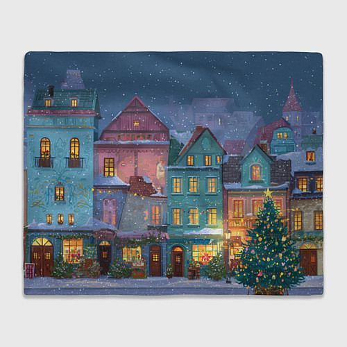 Плед Новогодний дворик / 3D-Велсофт – фото 1