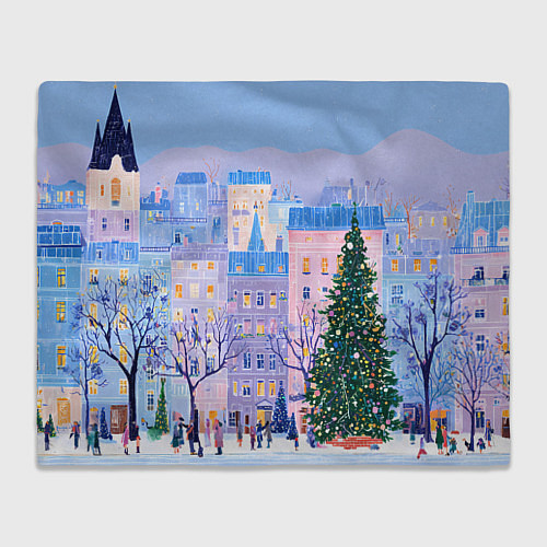 Плед Новогодний двор / 3D-Велсофт – фото 1