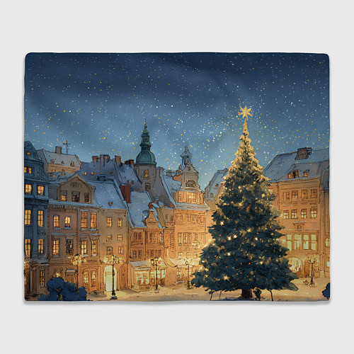 Плед Новый год в старом городе / 3D-Велсофт – фото 1