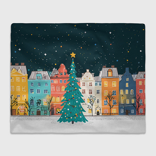 Плед Новогодняя ночь в городе / 3D-Велсофт – фото 1